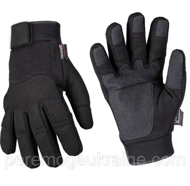 Рукавички зимові тактичні з мембраною Mil-tec 12520802 Чорні Army Gloves Winter Thinsulate розмір 2XL