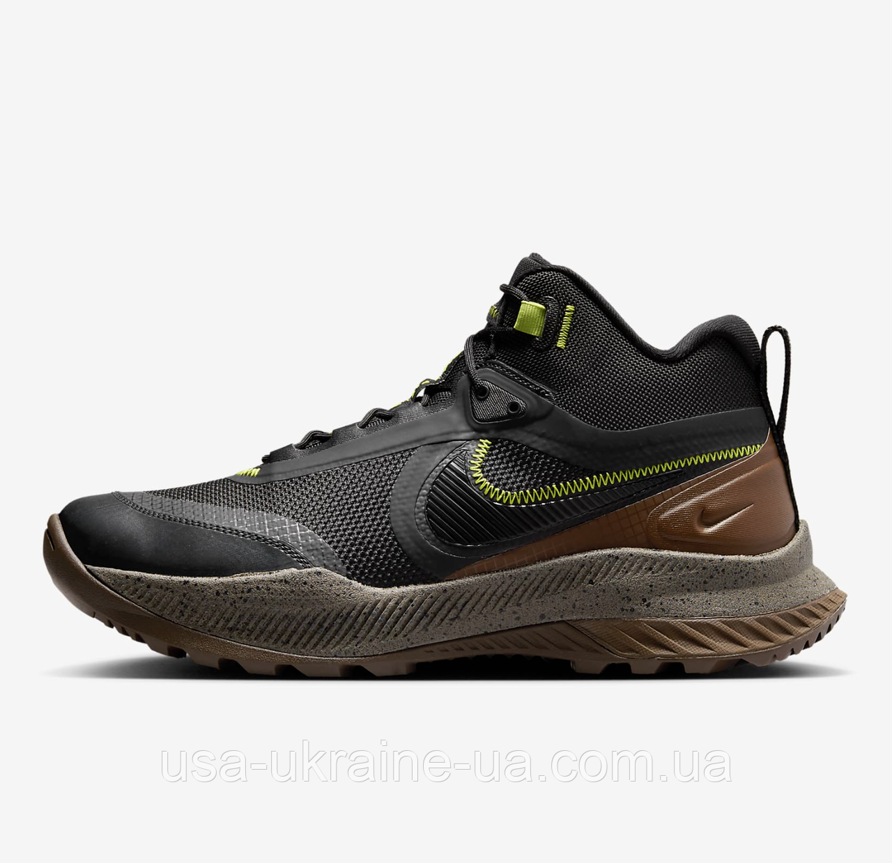 Тактичні чоботи Nike React SFB Carbon Mid Чорний/Cacao Wow/Хлорофіл/Яскравий кактус, фото 1