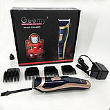 Бритва для бороди Gemei GM-6005, Чоловічий набір для стрижки волосся акумуляторний YC-17, фото 9