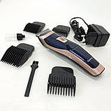 Бритва для бороди Gemei GM-6005, Чоловічий набір для стрижки волосся акумуляторний YC-17, фото 10