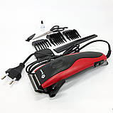 Професійний тример з насадками DOMOTEC, Електрична машинка з насадкою для бороди, Тример для скронь CZ-77, фото 7