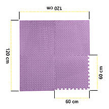 Мат-пазл (ластівчин хвіст) Cornix Mat Puzzle EVA 120 x 120 x 1 см XR-0232 Purple Poland, фото 4