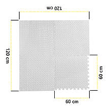 Мат-пазл (ластівчин хвіст) Cornix Mat Puzzle EVA 120 x 120 x 1 см XR-0233 White Poland, фото 4