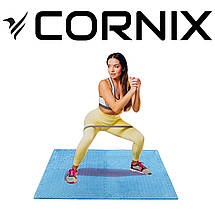 Мат-пазл (ластівчин хвіст) Cornix Mat Puzzle EVA 120 x 120 x 1 см XR-0235 Sky Blue Poland, фото 4