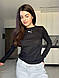 Жіночий базовий спортивний лонгслів рубчик осінній лонг обтягуючий кроп топ довгий рукав кофта OS, фото 8