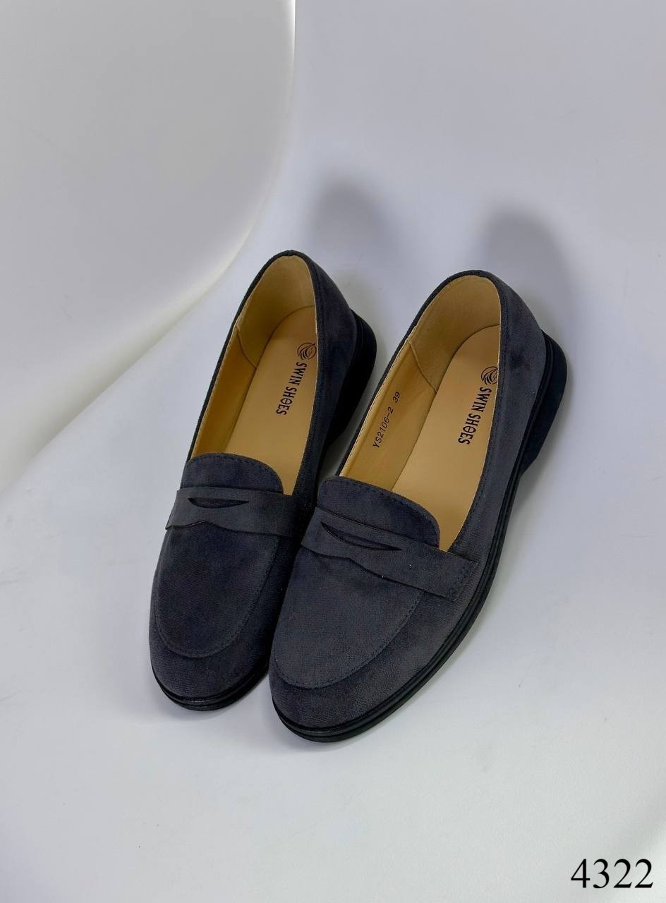 Мокасини жіночі, сірі, фото 1