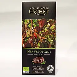Cachet bio organic Extra dark chocolate 85% cacao екстра чорний шоколад 90г