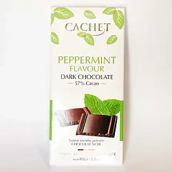 Cachet Peppermint Crisp Dark Chocolate 57% cacao чорний шоколад з мятою 100г
