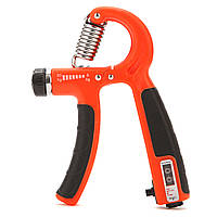 Еспандер кистьовий Cornix 5-60 кг з регульованим навантаженням та лічильником XR-0265 Orange/Black