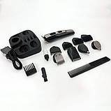 Тример для бороди від батарейок GEMEI, Бездротові машинки для стрижки Електробритва стрижки голови CH-40, фото 6