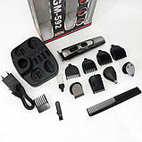 Тример для бороди від батарейок GEMEI, Бездротові машинки для стрижки Електробритва стрижки голови CH-40, фото 9