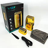 Бритва для вологого видалення волосся VGR V-399 GOLD, Електрична чоловіча бритва для бороди QC-36, фото 10