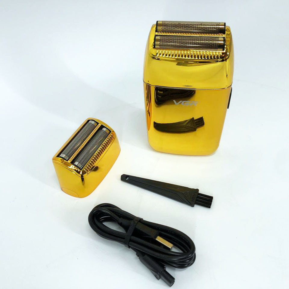 Бритва для вологого видалення волосся VGR V-399 GOLD, Електрична чоловіча бритва для бороди QC-36, фото 1