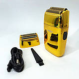 Бритва для вологого видалення волосся VGR V-399 GOLD, Електрична чоловіча бритва для бороди QC-36, фото 5