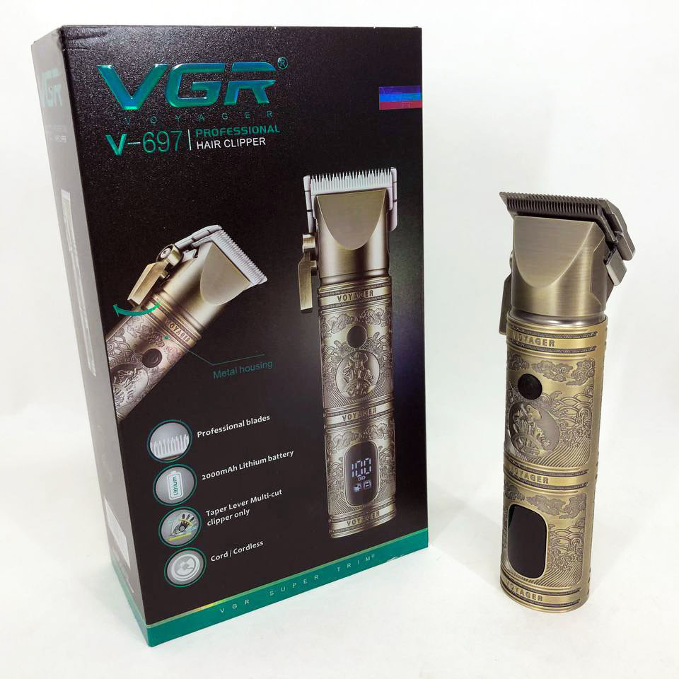 Машинка чоловіча для гоління VGR V-697, Бездротова електробритва, Машинка BZ-707 для стрижки