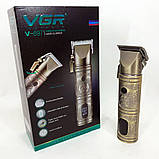 Машинка для стрижки волосся домашня VGR, Бритва триммер для чоловіків Машинка чоловіча гоління VD-41, фото 10