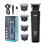 Відмінна машинка для стрижки волосся, Професійний тример з насадками, Набір для стрижки з зарядкою VY-77, фото 6