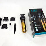 Професійний тример для гоління, Тример для стрижки бороди акумуляторний, Бездротова електробритва PB-15, фото 8