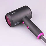 Сучасний фен для укладання VGR V-400 2000 Вт, Фен для жорсткого волосся волосся з дифузором ZT-10, фото 2