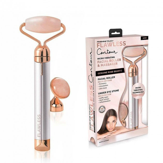 Масажер ролик електричний для особи Facial Roller Massager. TH-698 Колір бежевий