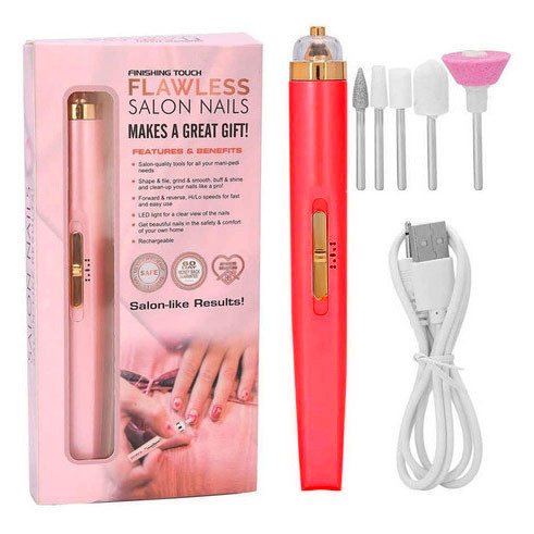 Машинка для зняття гель-лаку з педаллю Flawless Salon Nails красный, Манікюрний апарат JB-161 з підсвіткою
