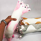 Кіт батон іграшка для сну 50, Іграшка кіт-батон без шкідливих речовин, Подушка у вигляді кота SL-46, фото 6