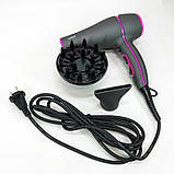 Фен для різних типів волосся, Фен з іонізацією і термозахистом, Фен дорожній для ламкого волосся JP-32, фото 10