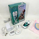 Тример для жінок, Щітка для чищення п'ят, Електрична щітка п'ят Депілятор електричний домашній KY-93, фото 3