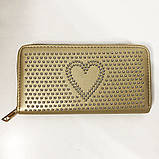 Гаманець з еко шкіри з орнаментом серця. Колір: золотий TB-31, фото 3