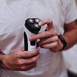 Портативна бритва, Бритва для бороди електронна, Машинка для видалення волосся на обличчі JW-72, фото 2