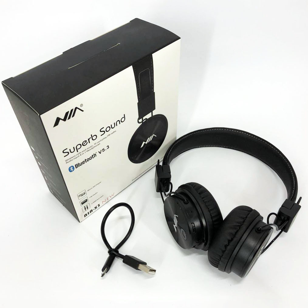 Круті бездротові навушники NIA X3, Навушники для тренувань Бездротові сенсорні з дисплеєм MO-49, фото 1