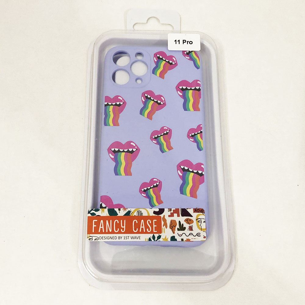 Чохол для Apple Iphone 11 Pro веселка. GR-270 Колір: фіолетовий, фото 1