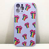 Чохол для Apple Iphone 11 Pro веселка. GR-270 Колір: фіолетовий, фото 2