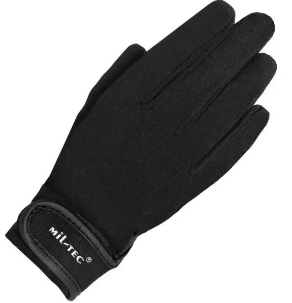 Рукавички тактичні Неопренові Mil-Tec Black 11660002 розмір L, фото 1