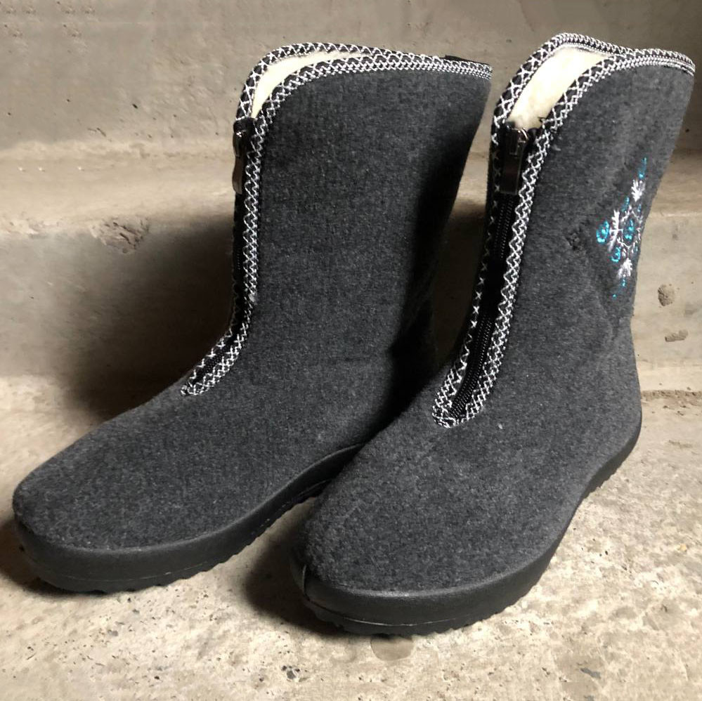 Жіночі галоші піна, Жіночі сноубутси, Жіночі галоші піна на хутрі Зимові чуні BQ-75, фото 1