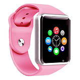 Смарт-годинник Smart Watch A1 розумний електронний зі слотом під sim-карту + карту пам'яті micro-sd. NO-781 Колір: рожевий, фото 8