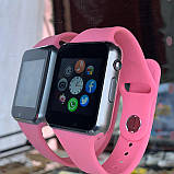Смарт-годинник Smart Watch A1 розумний електронний зі слотом під sim-карту + карту пам'яті micro-sd. NO-781 Колір: рожевий, фото 3