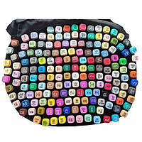 Набір художніх маркерів для малювання Touch 168 шт, Маркери двосторонні для ескізів та скетчів FU-72