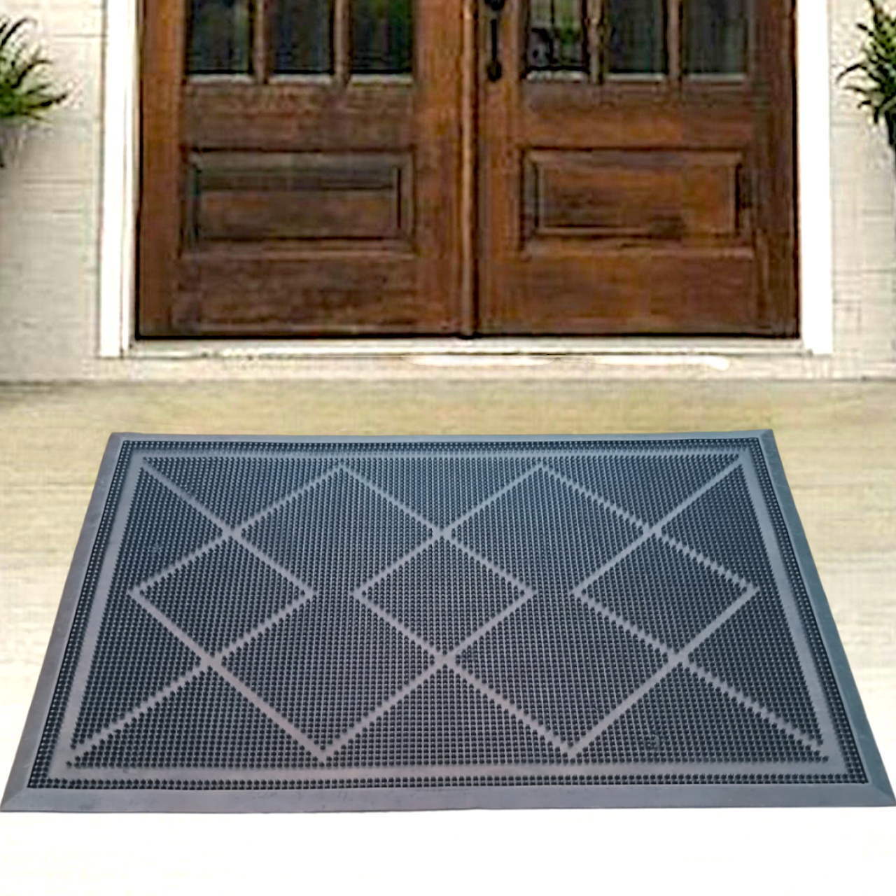Килим придверний брудозахисний Ромб 80х120 см, фото 1