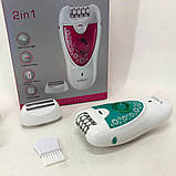 Жіночий акумуляторний депілятор VGR, Епілятор бритва для ніг, Депілятор для волосся TA-12, фото 5