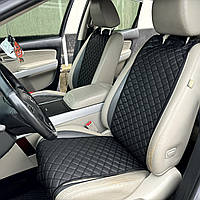 Накидка на сидіння авто Volkswagen VW з Екошкіри 1 передня стандарт Чорна Чохол на сидіння на Фольксваген