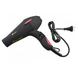 Професійний фен для волосся Domotec MS 0219 з дифузором 3000Вт чорний CS-39, фото 6