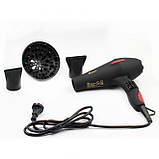 Професійний фен для волосся Domotec MS 0219 з дифузором 3000Вт чорний CS-39, фото 2