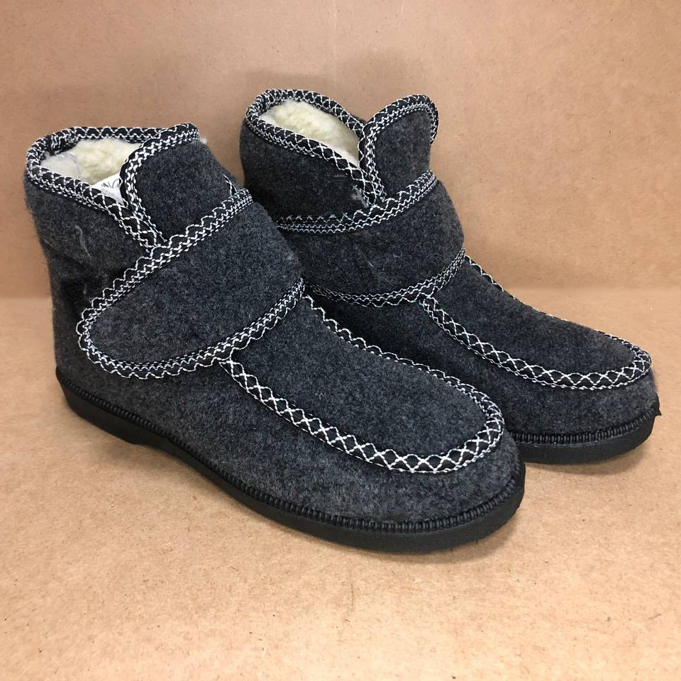 Бурки для дому 40р, Домашні чуні жіночі, Калоші дачні, Калоші утеплені чорного кольору UN-64, фото 1