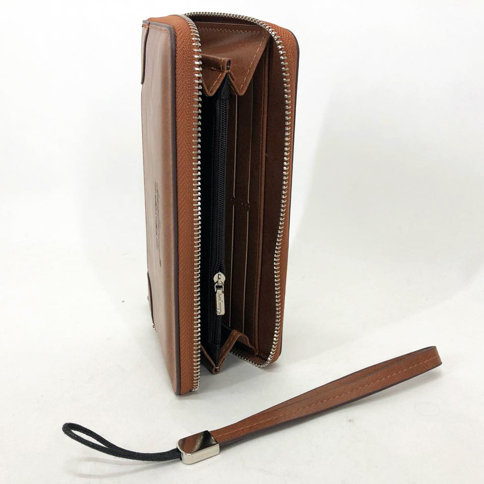 Стильний чоловічий гаманець Baellerry leather brown, Гаманець стильний натуральна ZL-868 шкіра горизонтальний