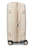 Набір валіз Франція (L M S-3шт) поліпропілен молочный/Airtex 639, фото 5
