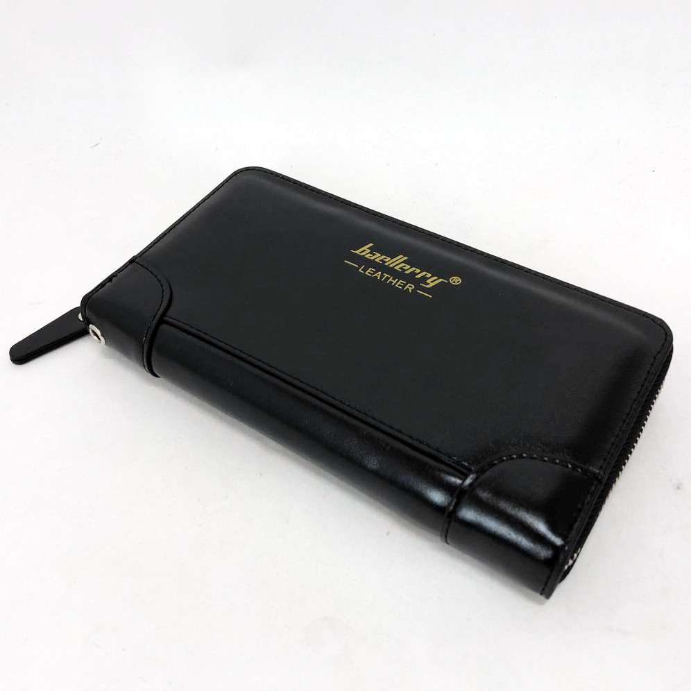 Гаманець з блоком для карток Baellerry leather black, Гаманець горизонтальний, Гаманець UR-572 чоловічий бренд