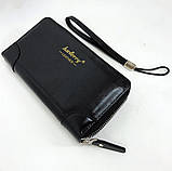 Горизонтальний довгий чоловічий гаманець, Подарунок чоловікові гаманець, Клатч з гладкої шкіри WT-78, фото 9