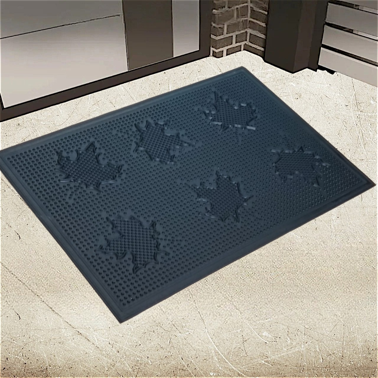 Килимок гумовий придверний Листок 60х75 см, фото 1