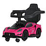 Дитяча каталка-толокар Maserati 5106 з батьківською ручкою 2 в 1 Рожевий, фото 6